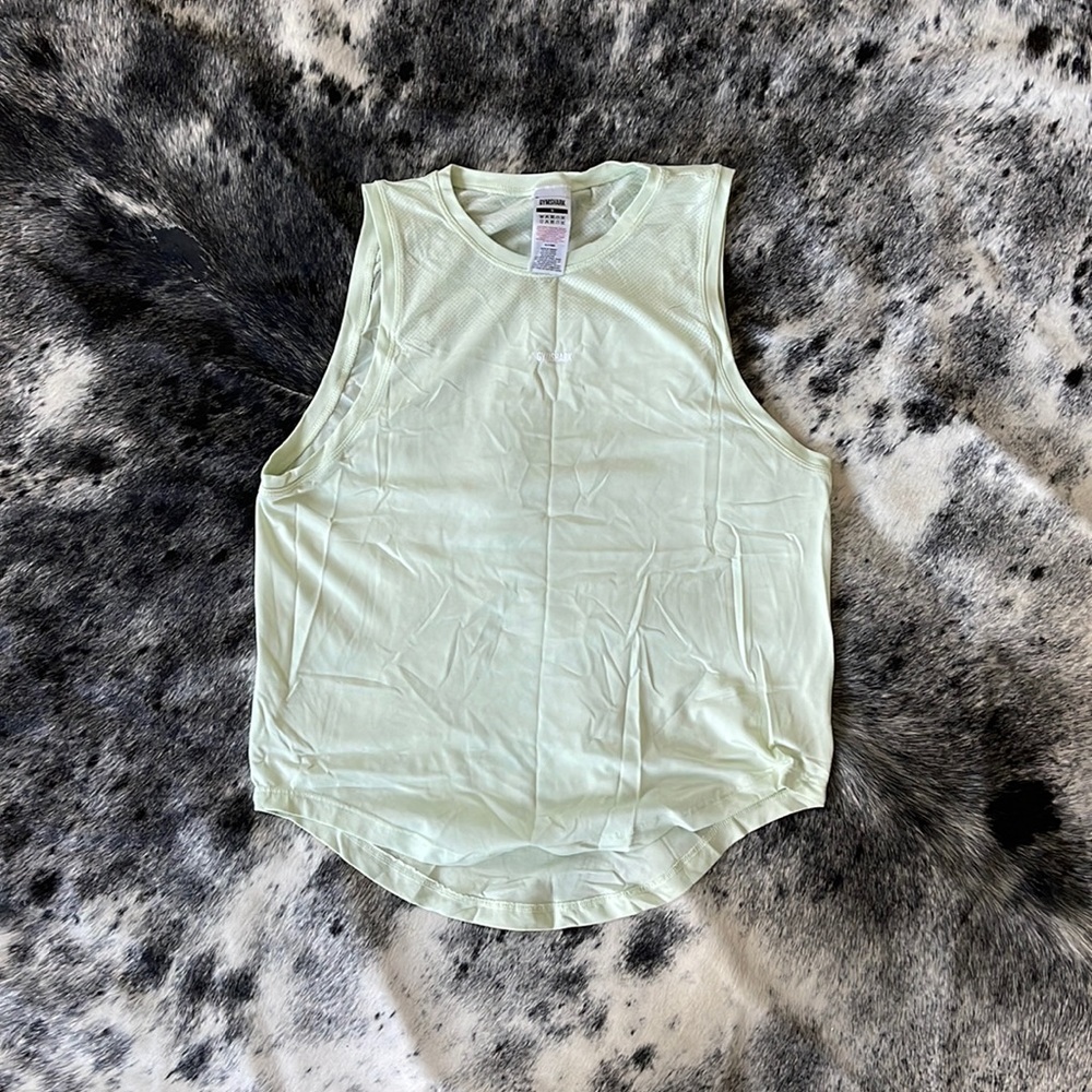 Light yellow (bright) gymshark tank.